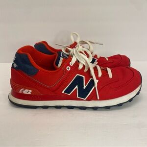 New Balance 574 women’s size 7 red navy WL574POR